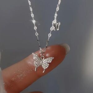 Double Butterfly Necklace